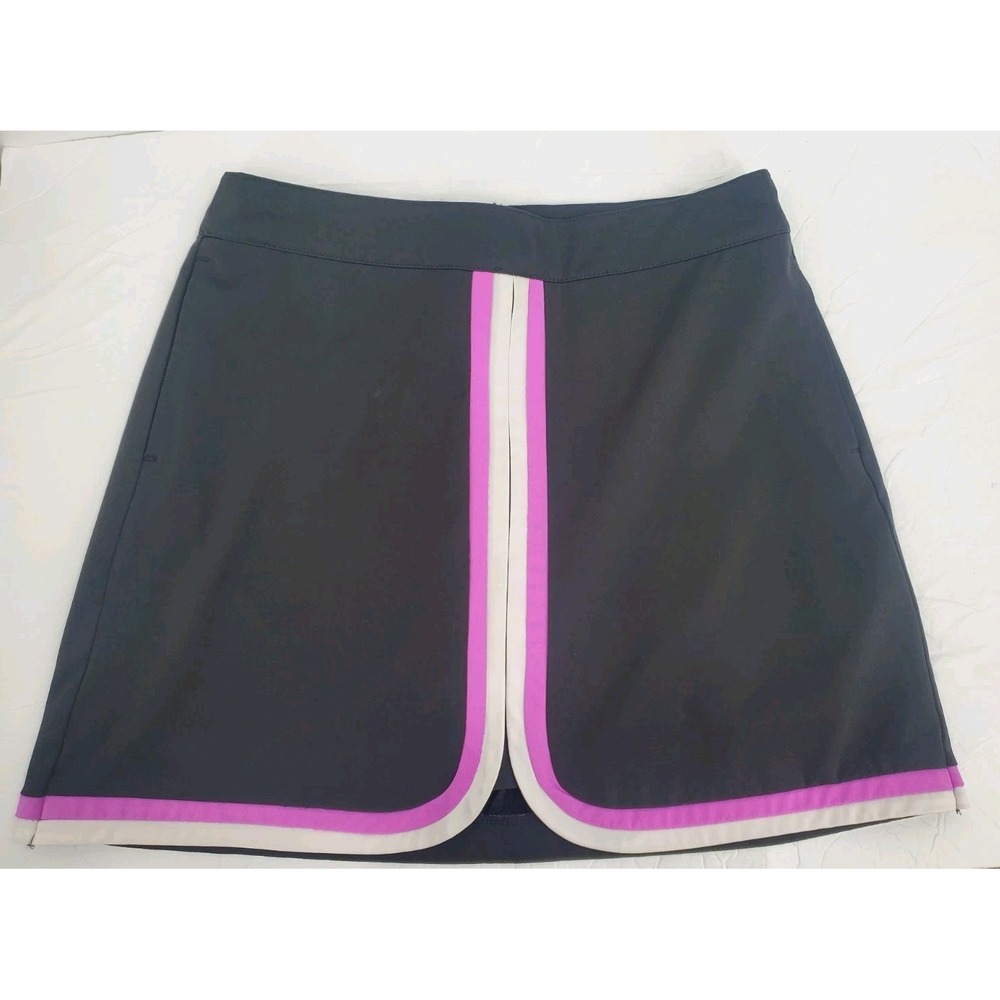 Lady Hagen Black White Purple Golf Tennis Pickleball Skort Skirt Size 6 Black